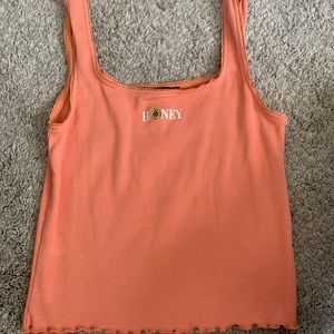 Pink/ orange honey tank